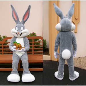 Grey Easter Bunny Mascot Costume