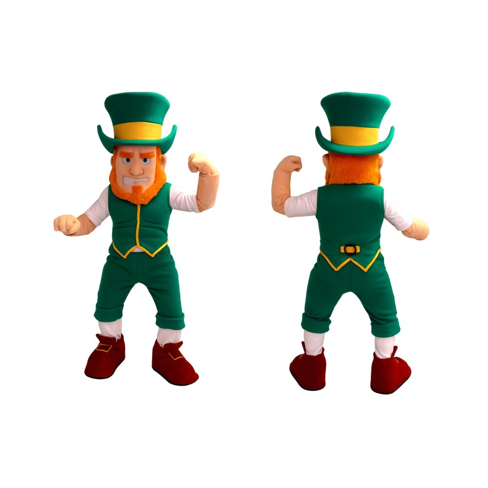 Green Leprechaun Mascot Costume