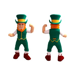 Green Leprechaun Mascot Costume