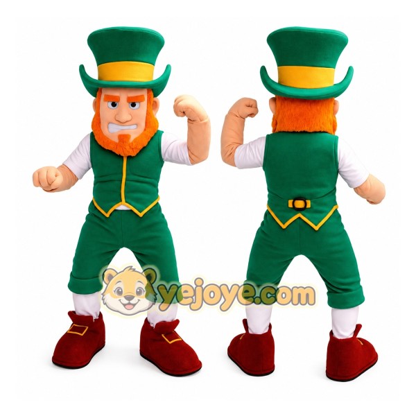 Green Leprechaun Mascot Costume