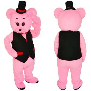 Cute Pink Bear Mascot Costume