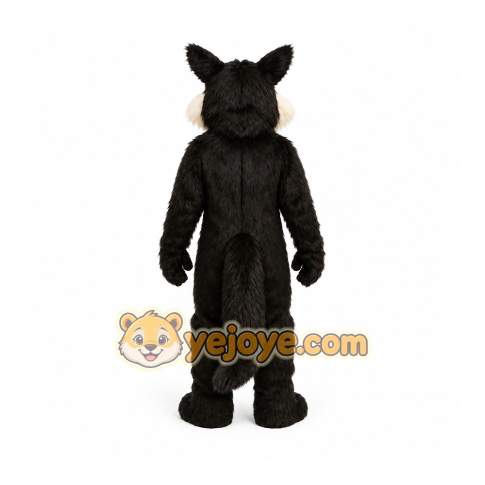 Cute Black Wolf Mascot Costume Cute Black Wolf Mascot Costume