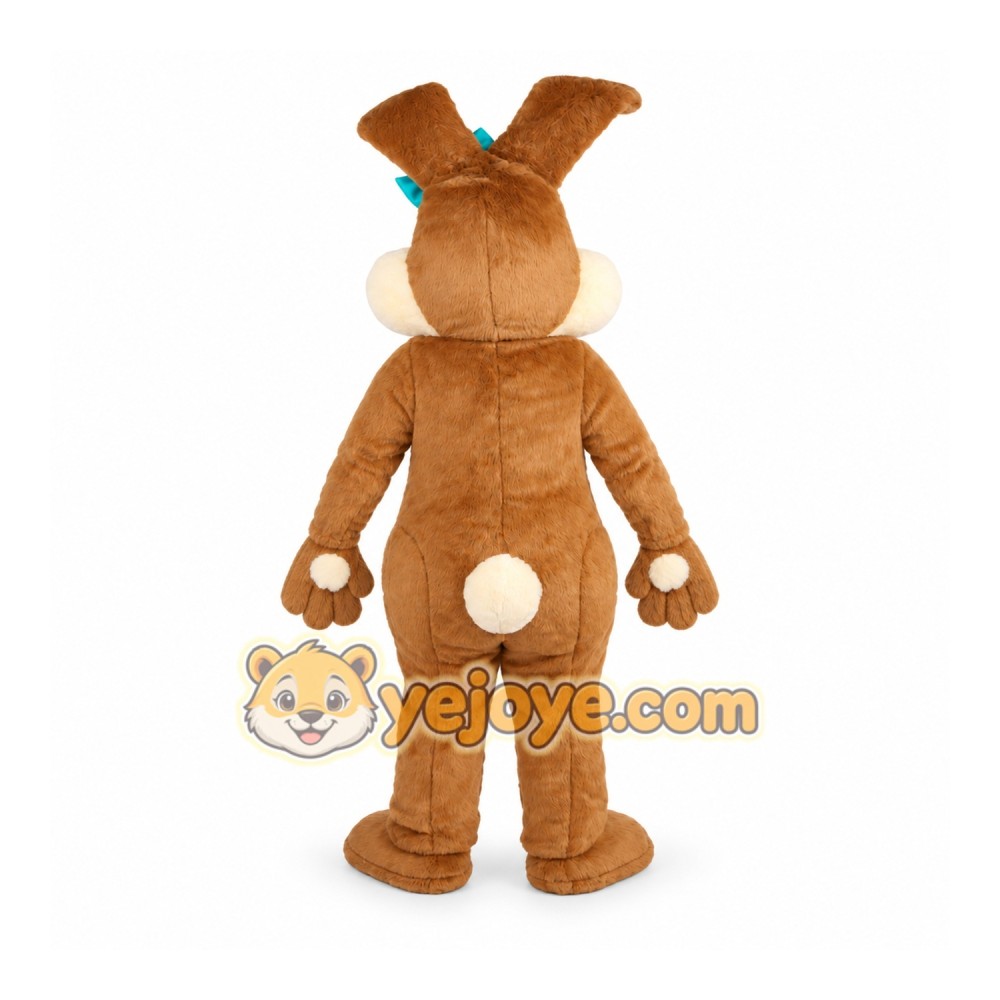 Brown Easter Bunny Rabbit Mascot Costume Brown Easter Bunny Rabbit Mascot Costume