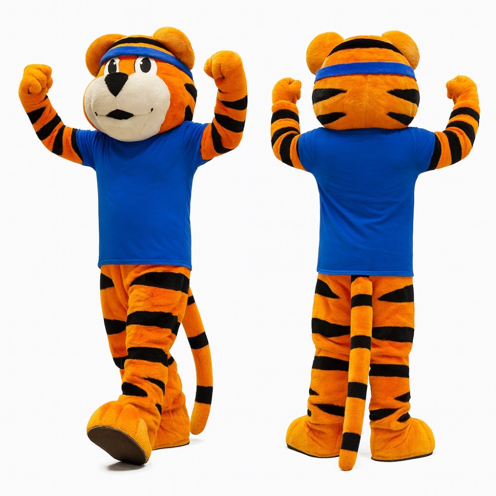 School Sport Tiger Mascot Costume