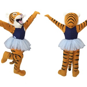 School Sport Tiger Dance Mascot Costume
