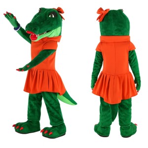 School Sport Female Crocodile Mascot Costume
