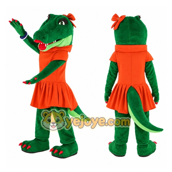 School Sport Female Crocodile Mascot Costume