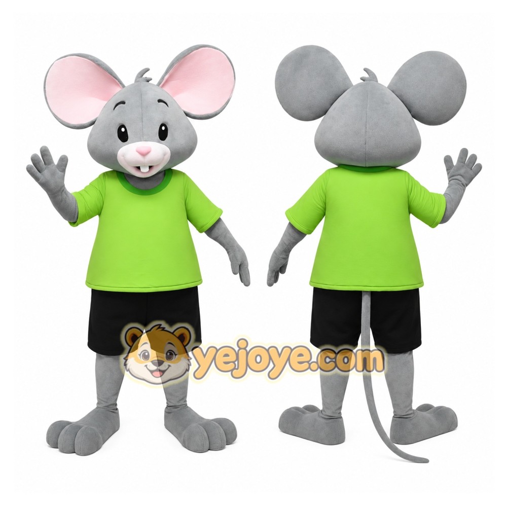 Lime Green Mouse Mascot Costume Lime Green Mouse Mascot Costume