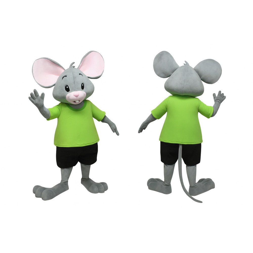 Lime Green Mouse Mascot Costume