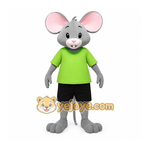 Lime Green Mouse Mascot Costume