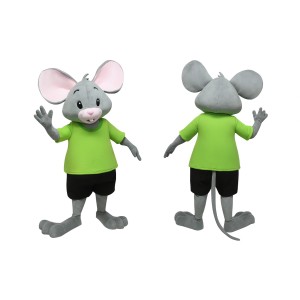 Lime Green Mouse Mascot Costume