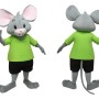 Lime Green Mouse Mascot Costume