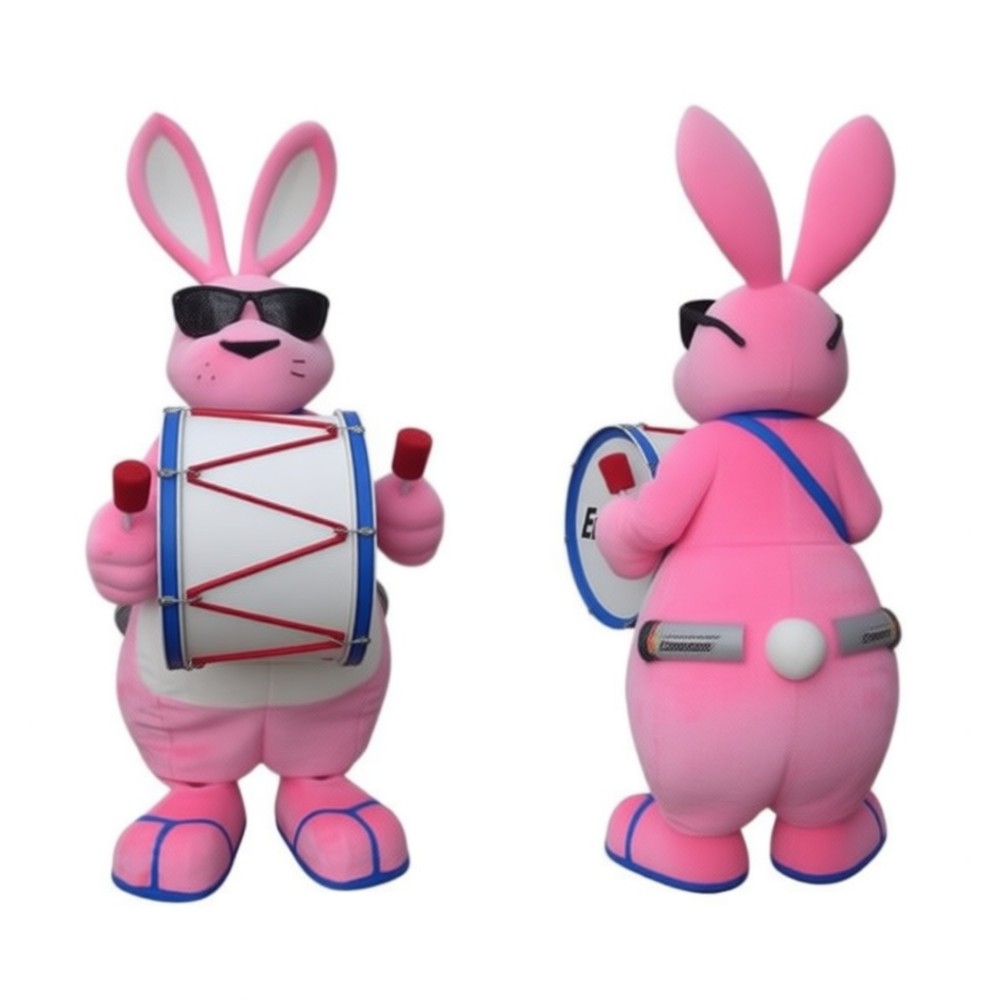 Pink Rabbit Mascot Costume