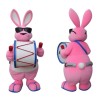 Pink Rabbit Mascot Costume