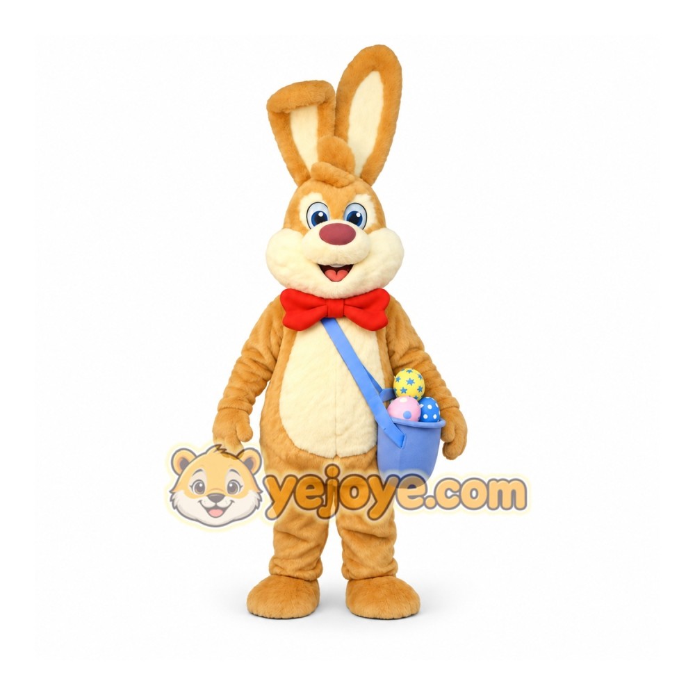Brown Adult Easter bunny mascot costume Brown Adult Easter bunny mascot costume