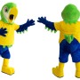 Green And Blue Parrot Mascot Costume