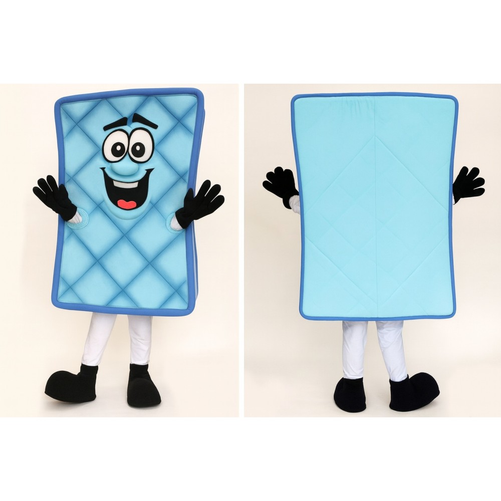 Blue Mattress Mascot Costume