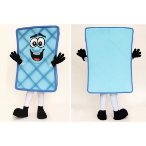 Blue Mattress Mascot Costume
