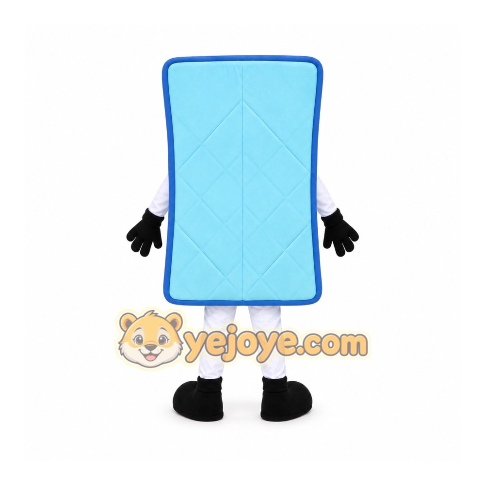 Blue Mattress Mascot Costume Blue Mattress Mascot Costume