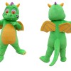 Luxury Green Dinosaur Mascot Costume Dragon For Adults