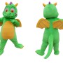 Luxury Green Dinosaur Mascot Costume Dragon For Adults