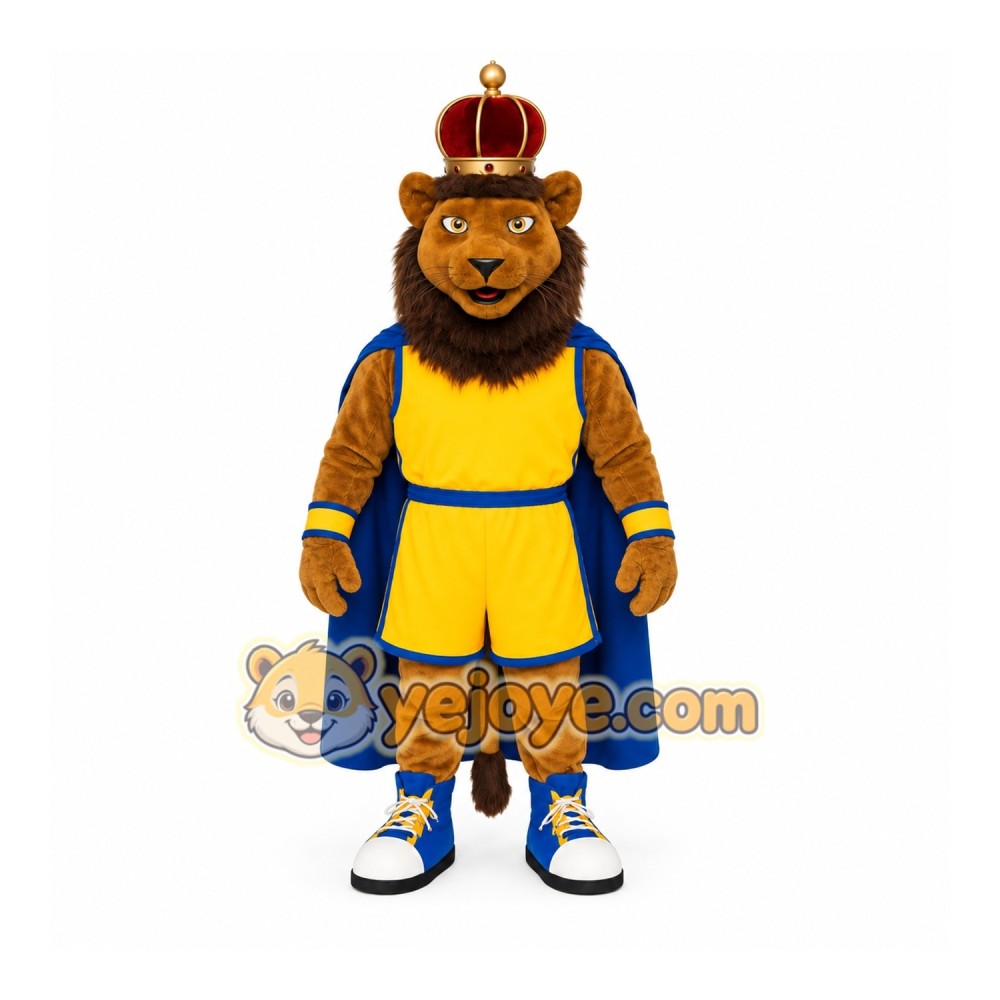 Muscular King Lion Mascot Costume Muscular King Lion Mascot Costume