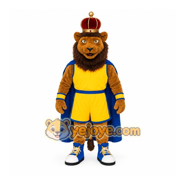 Muscular King Lion Mascot Costume