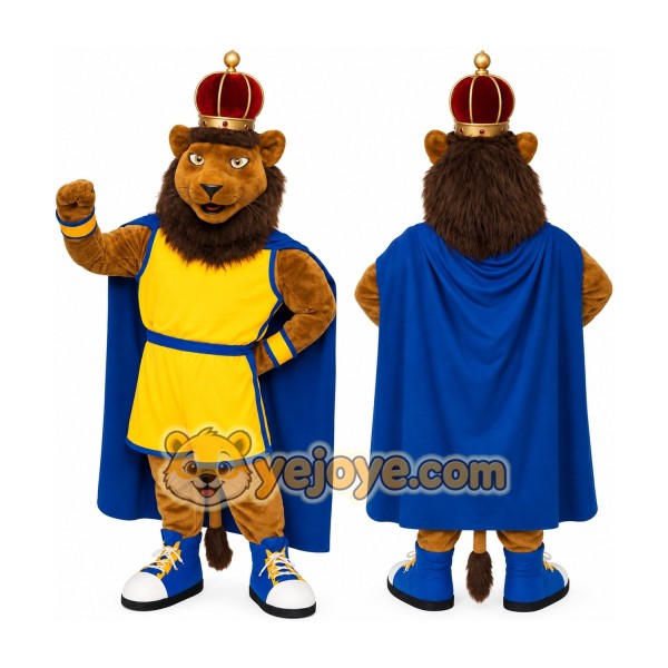 Muscular King Lion Mascot Costume