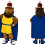Muscular King Lion Mascot Costume