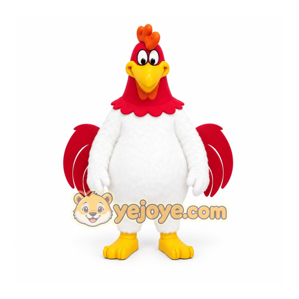 White Chicken Foghorn Leghorn Mascot Costume White Chicken Foghorn Leghorn Mascot Costume