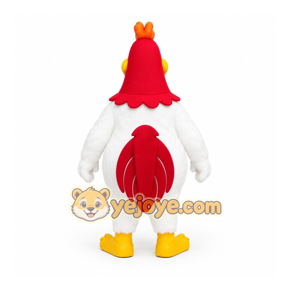 White Chicken Foghorn Leghorn Mascot Costume White Chicken Foghorn Leghorn Mascot Costume