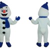 White Adult Snowman Mascot Costume