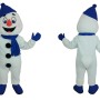 White Adult Snowman Mascot Costume