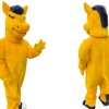 Yellow Horse Mascot Costume, Adult Full Body Suit