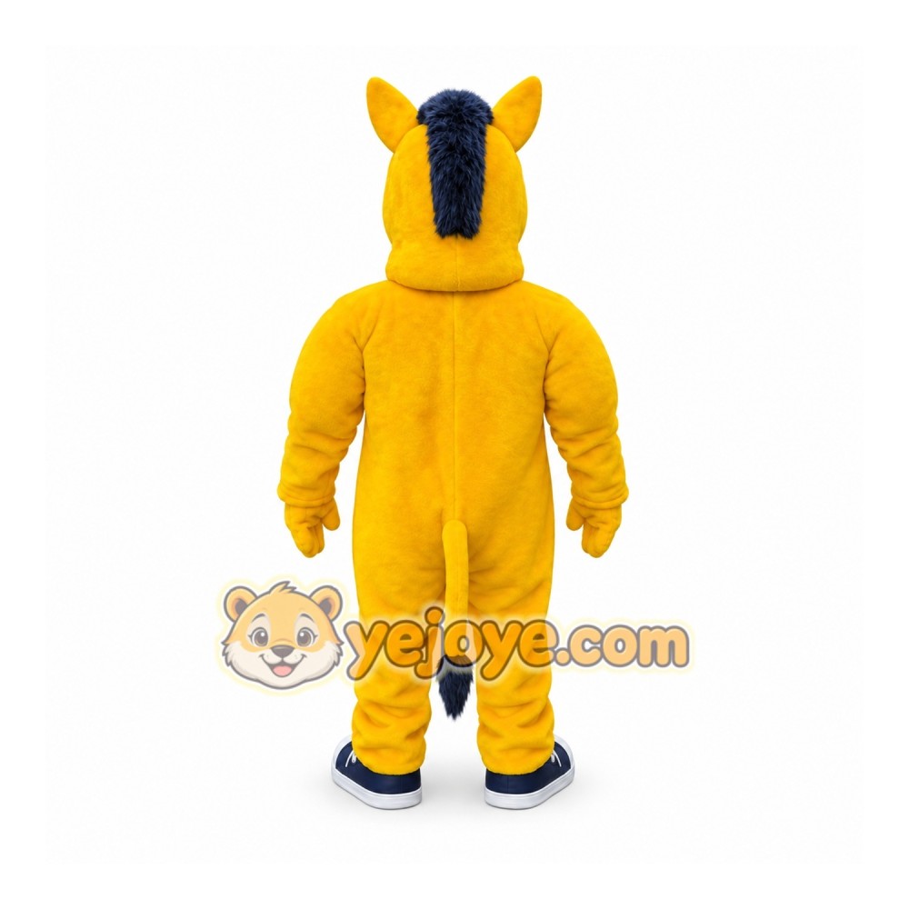 Yellow Horse Mascot Costume, Adult Full Body Suit Yellow Horse Mascot Costume, Adult Full Body Suit