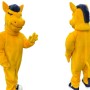 Yellow Horse Mascot Costume, Adult Full Body Suit