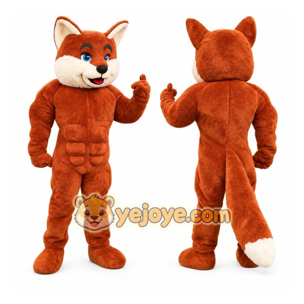 Fox Mascot Costume – Adult Full Body Suit