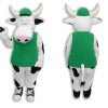 Green Cow Mascot Costume – Adult Full Body Suit