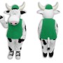 Green Cow Mascot Costume – Adult Full Body Suit