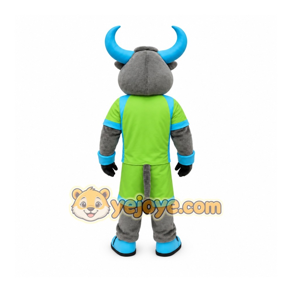Green Bull Mascot Costume – Adult Full Body Suit Green Bull Mascot Costume – Adult Full Body Suit