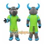 Green Bull Mascot Costume – Adult Full Body Suit