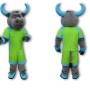 Green Bull Mascot Costume – Adult Full Body Suit