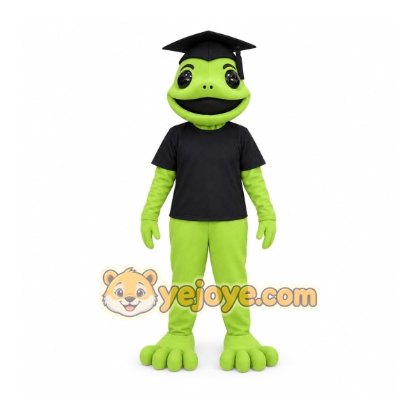 Frog Graduation Mascot Costume Frog Graduation Mascot Costume