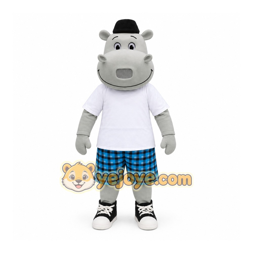 Adult Hippo Mascot Costume Adult Hippo Mascot Costume