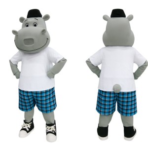 Adult Hippo Mascot Costume