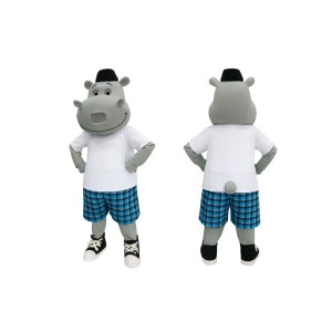 Adult Hippo Mascot Costume