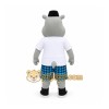 Adult Hippo Mascot Costume Adult Hippo Mascot Costume