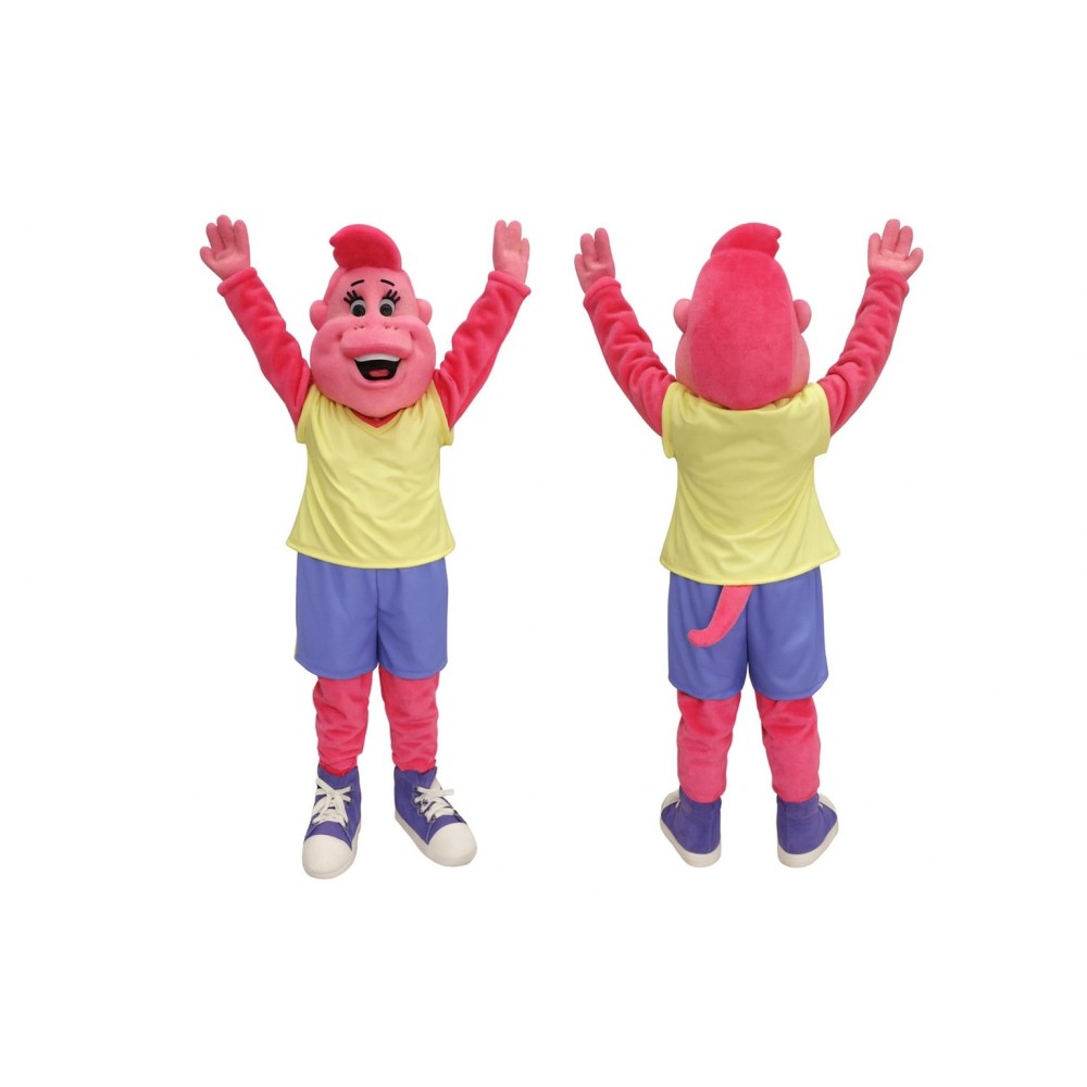 Pink Monkey Mascot Costume