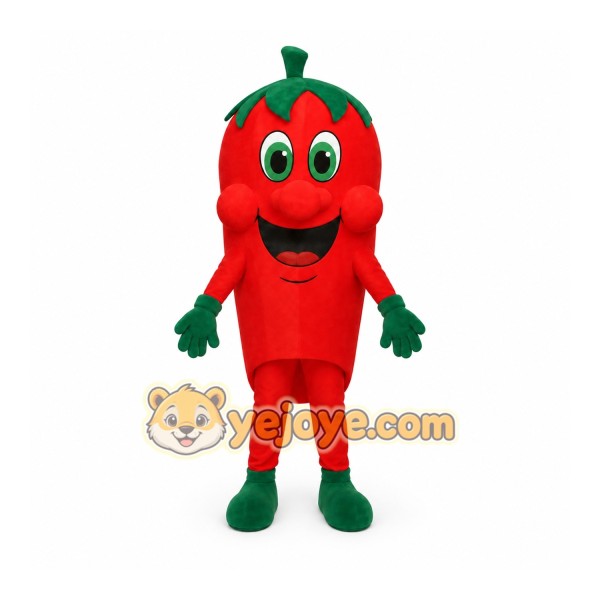 Red Chili Pepper Mascot Costume Red Chili Pepper Mascot Costume