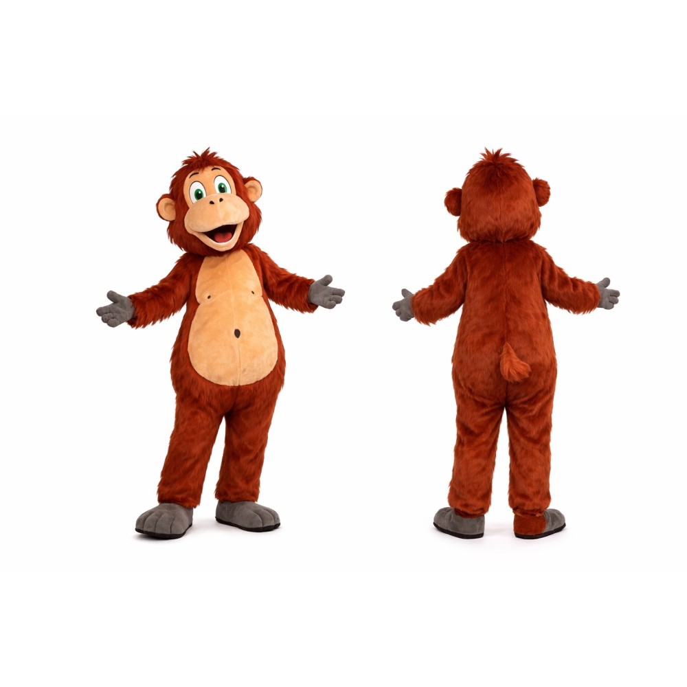 Brown Monkey Mascot Costume